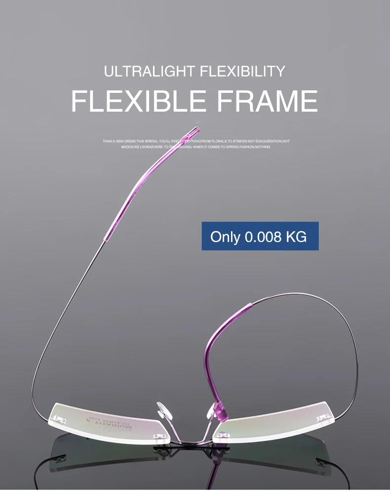 YOK'S гибкий ультра светильник TR90 титановые очки без оправы Прямоугольная оправа для очков без винтов прозрачные очки UN1129