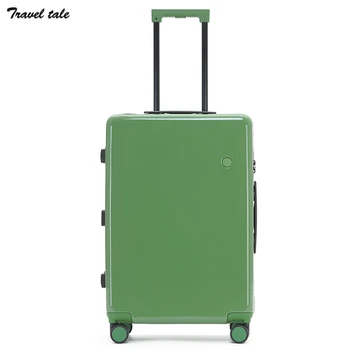 

TRAVEL TALE 20"24"29" inch white/yellow/green student PC travelling trolly bags kids travel suitcase spinner luggage with wheels