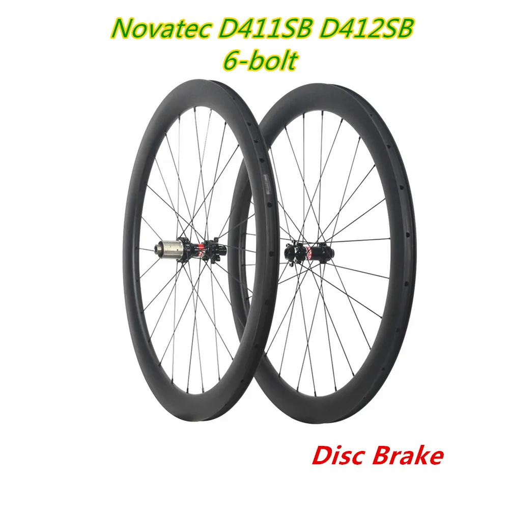 700c Carbon Wheelset Disc Brake Tubeless Road Bike Wheels 50x25mm Bicycle Wheel Novatec D411SB D412SB 6-bolt 100x12mm 142x12mm | Спорт и