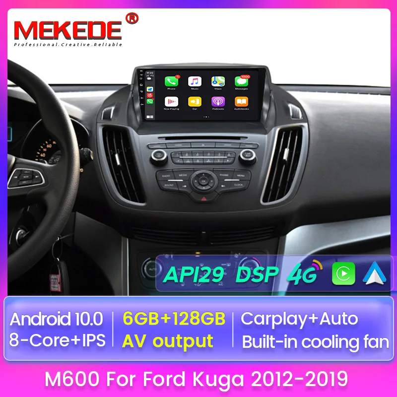Android 10 DSP IPS 1280*720 4G LET for Ford Kuga Escape 2012-2019 Автомагнитола мультимедийный видеоплеер