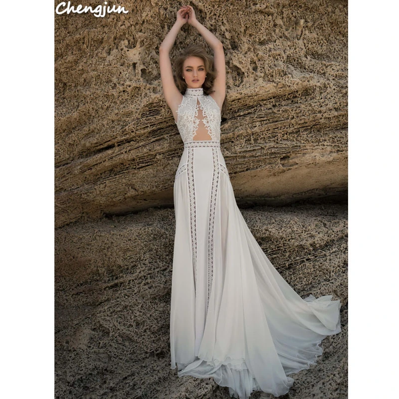 Chengjun – robe de mariée pour filles, ligne A, tenue de soirée, plage,  Ukraine | AliExpress