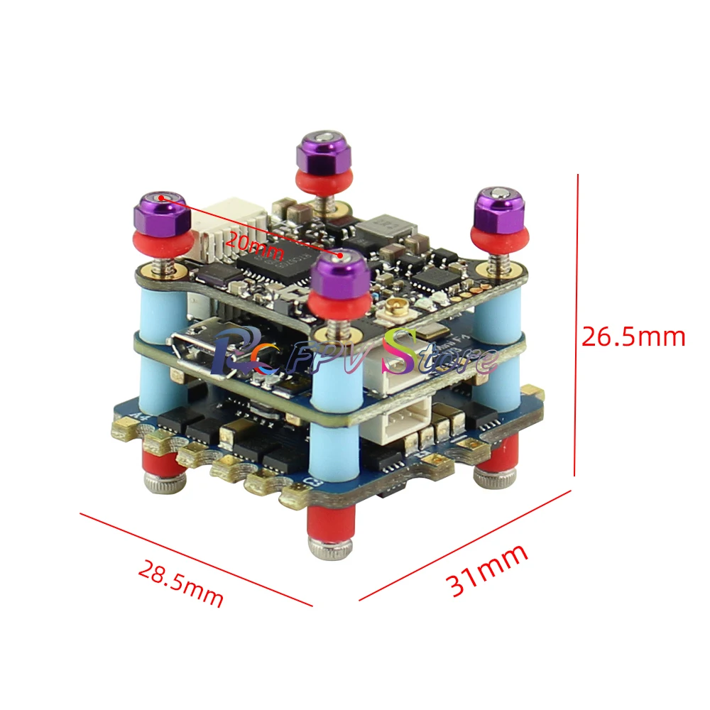 Мини Летающая башня F4 управление полетом ler 20A 2-4S VTX передача 200 мВт управление полетом ESC Compatib iFlight Stack Duall