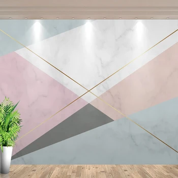 

Modern Minimalist Geometric Creativity Wallpaper 3D Marble Texture Photo Wall Mural Company Front Desk Living Room Wall Painting