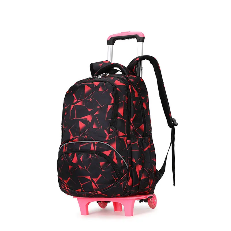 2 wheels backpack Детский Школьный рюкзак с колесами, Детские рюкзаки на колесиках, Детская сумка на колесиках для девочек, дорожный Рюкзак-тележка сумка для детей - Цвет: 2 wheels backpack