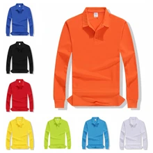 Осенние мужские рубашки поло, хлопковые рубашки с длинными рукавами, однотонный свитшот, большие размеры 4XL, высококачественные рубашки поло на заказ, модные повседневные топы Осенние мужские рубашки поло, хлопковые р
