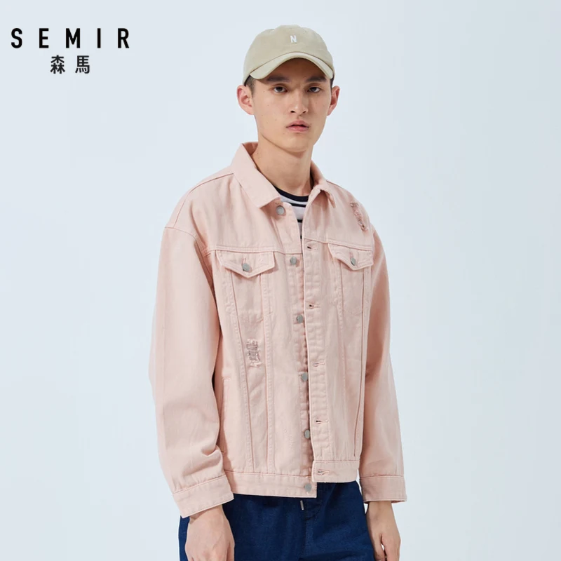 Semir куртка для мужчин свободный хлопчатобумажный из денима 2019 ВЕСНА Новинка