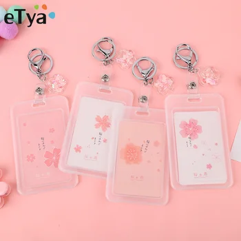 

eTya Transparent PVC Bank Bus Credit Card Holder Cover Storage ID Card Holders Women Men Kid's Card Protector Cover High Quality