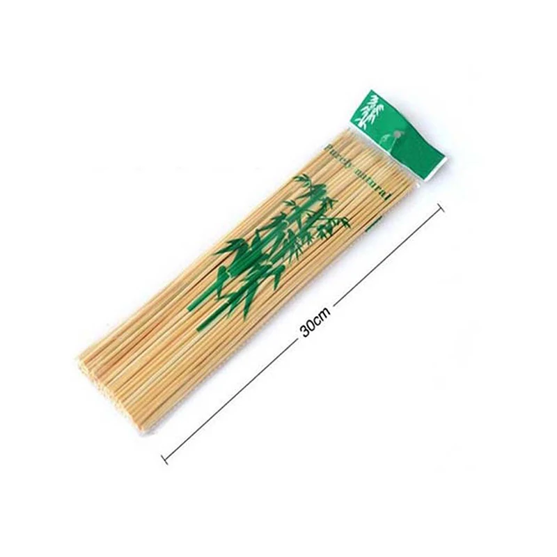 Disposable Wood Sticks Barbecue Tools Natural BBQ Bamboo Skewers for Shish Kabob Grill Fruit vegetable