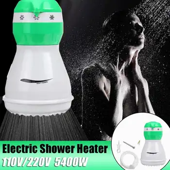 

5400W 110V/220V Electric Shower Heater Instant Hot Faucet Bathroom Water Heating Instantaneous Water Heater Green/Pink