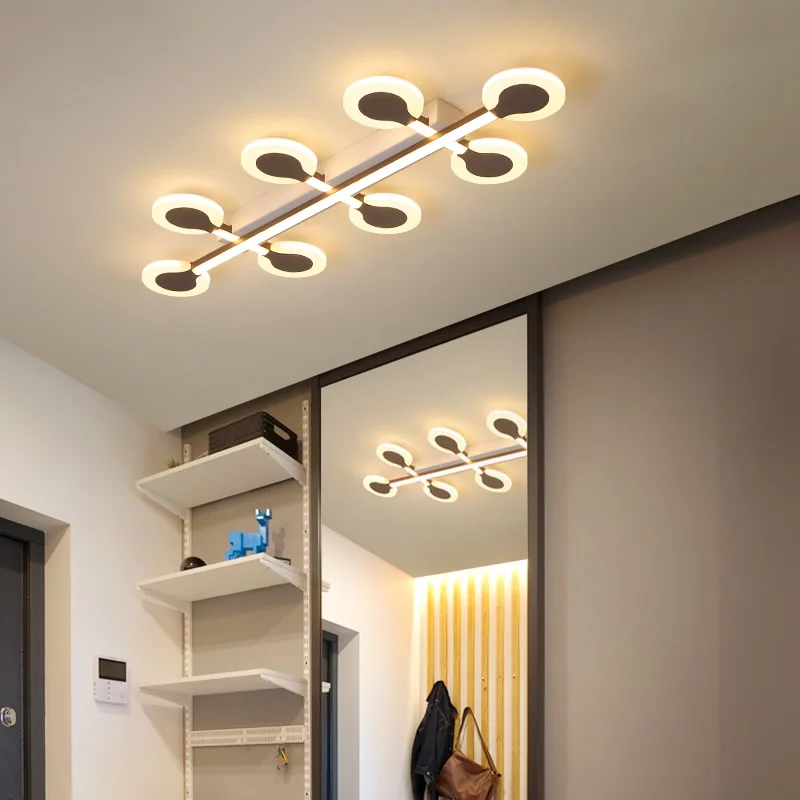 

Creative Hallway Led Ceiling Lamp Modern Concise Living Room Bedroom Strip Ceiling Light Nordic Balcony Restaurant Lamp Fixtures