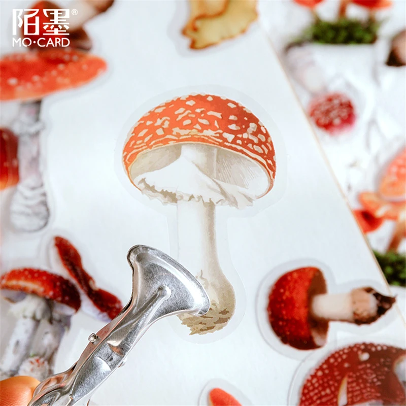40Pcs/Bag Plant Flower Mushroom Ginkgo Pet Deco Diary Stickers Scrapbooking Planner Decorative Stationery Stickers Diy Photo