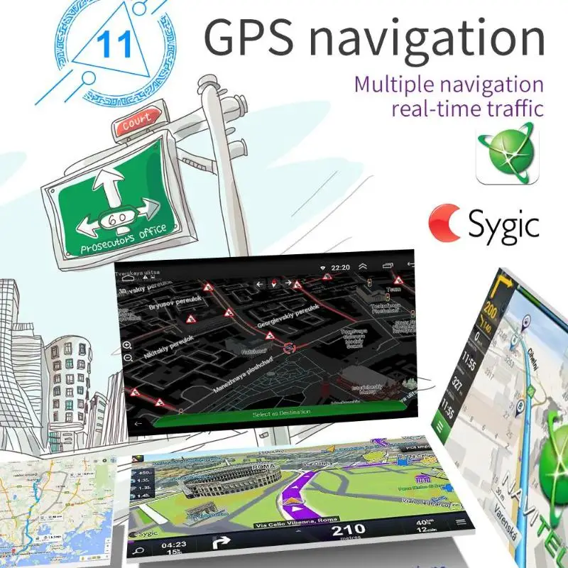 Gps умелые производство; Наивысшее качество; MP5 плеер 9702 Android 8,1 7 дюймов автомобиль в-тире стерео аудио Зеркало Ссылка