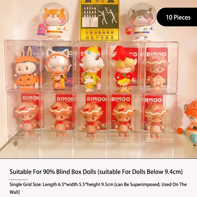 Toy Storage Box Anime Figure Rack Dustproof Transparent Plastic Single Display Cabinet Doll Organizer Gifts for Child and Friend 10