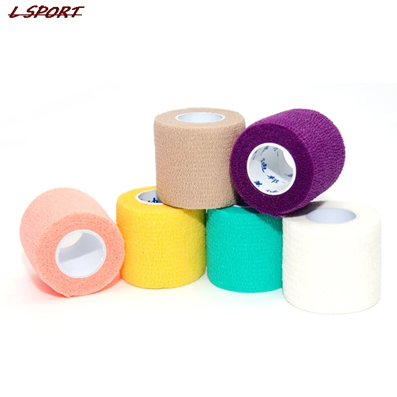 1 Roll Sports Gym Muscles Tape Adhesive Cotton Elastic Bandage Therapeutic Physio Strain Injury Support 4.5Mx5CM
