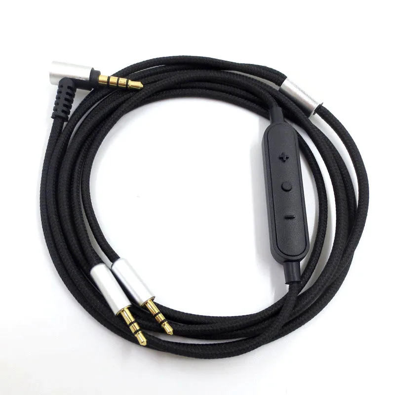 Черный Replacement Audio Cable For Sol Republic Master Tracks HD V8 V10 V12 X3 Headphones upgrade Fits Many Headphones 23 AugT2 - Цвет: Черный