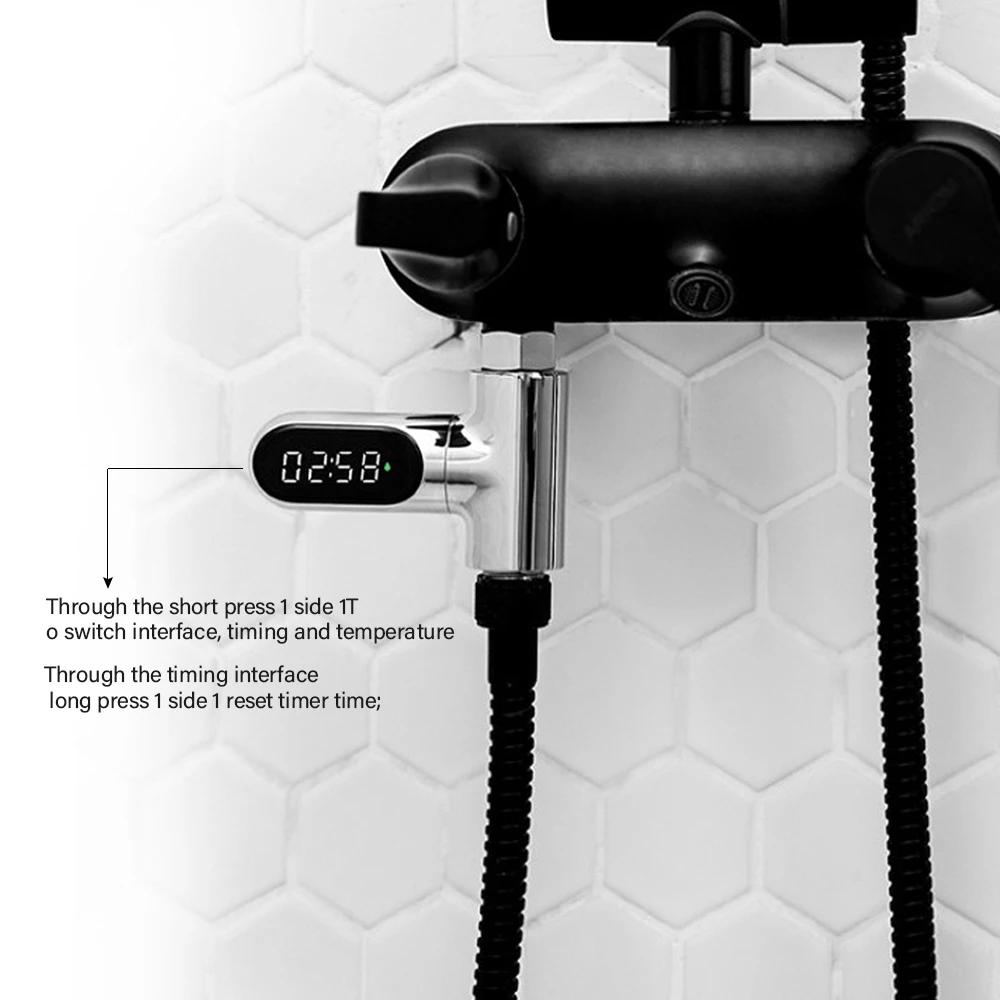 Montloxs Display a LED Contatore dell'acqua Termometro digitale per doccia Monitor della temperatura della vasca Strumento di misurazione della temperatura dell'acqua con 5~85 ℃ Gamma ℃ ℉ Accessor Montloxs Display a LED Contatore dell'acqua Termometro digitale per doccia Monitor della temperatura della vasca Strumento di misurazione della temperatura dell'acqua con 5~85 ℃ Gamma ℃ ℉ Accessor