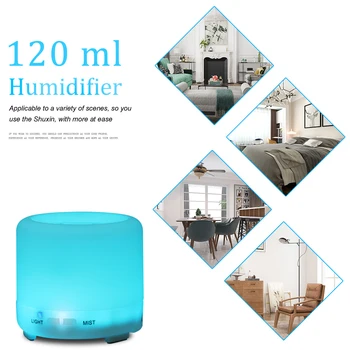 

2358YK USB 5V 120ML Colorful RGB Aroma Diffuser with Black Controller US Plug HUG-Deals