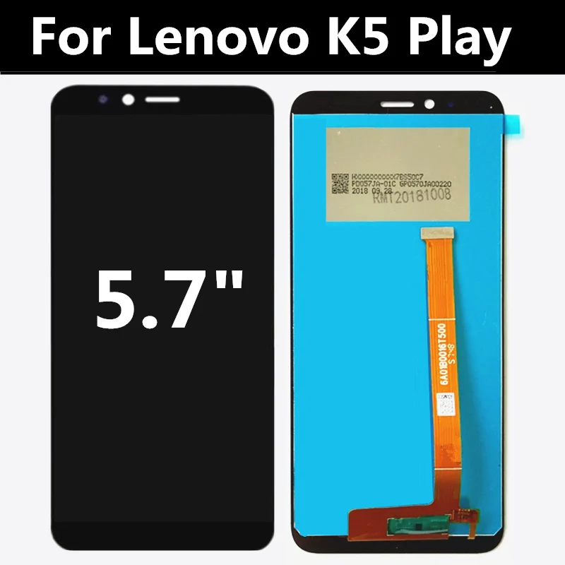 Для lenovo K5 Play L38011 сенсорный экран+ ЖК-дисплей интегрированные компоненты дигитайзер сборка