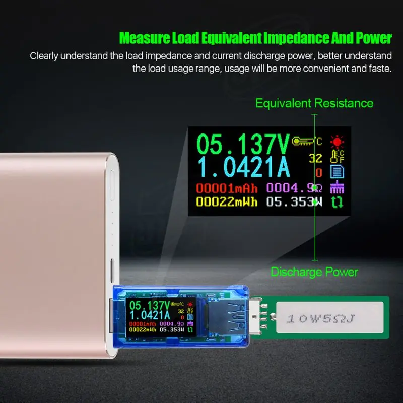 AT35 USB 3,0 ЖК-мультиметр Вольтметр Амперметр измеритель тока power Bank тестер