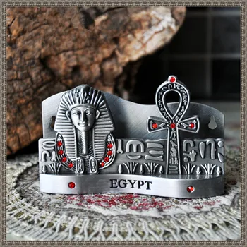 

Ancient Egyptian Style Classic Retro Tutankhamun Head Portraits Alloy Name Card Holder Creative Office Desktop Decor X3626