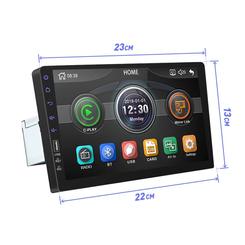 9 дюймов 1Din Автомобильный MP5 плеер нажатие на экран fm-радио Bluetooth USB AUX Зеркало Ссылка