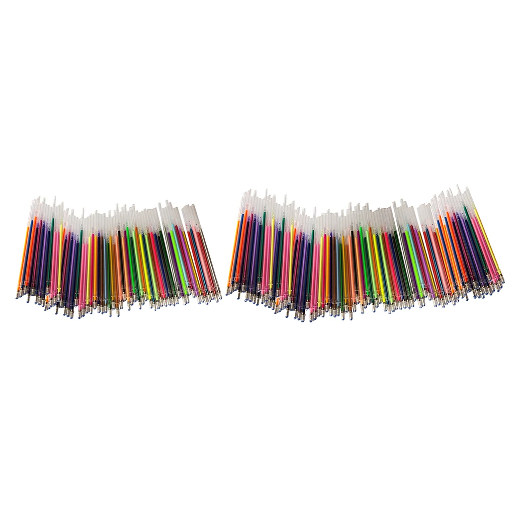 60/100 Color Neon Gel Pen Refill For Coloring Drawing Craft Marker