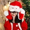 1pc New Year LED Plush Embroidery Christmas Hat Beanie Light Up Illuminate Warm Hat For Kids Adults  Christmas Deer Decor ► Photo 2/6