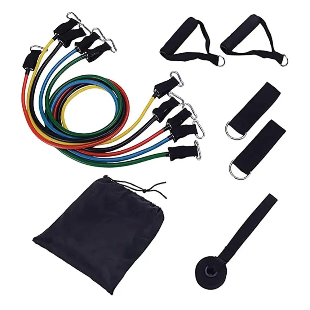 

Fitness Home Set 11 PCS Tension Resistance Band Set and Exercise Stretch 150 lbs Resistance Bands for Gym Fitness Training Yoga