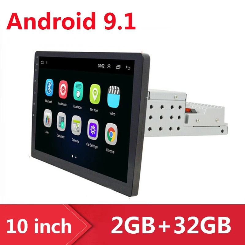Универсальный 10 1 дюймов Din Android 9 автомобильный мультимедийный DVD видео плеер Авто