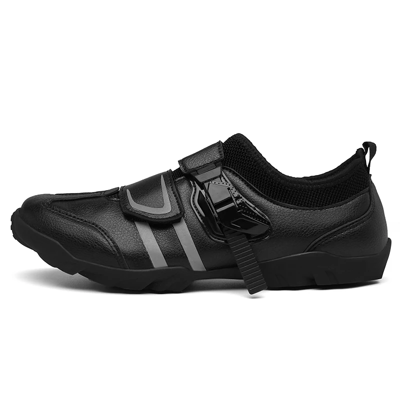 Черный Change color when exposed to light Non-lock road bike cycling shoes MTB mountain shoes ultralight breathable non-slip trekking - Цвет: Черный