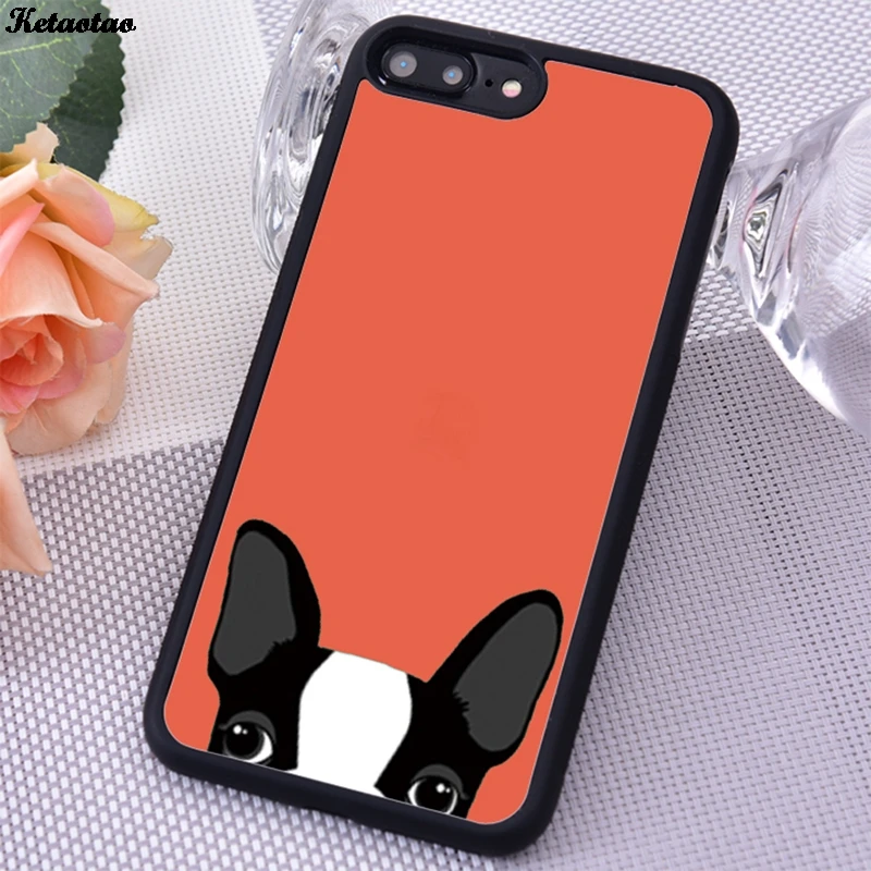 Мягкий силиконовый чехол для телефона Ketaotao Dog BULLDOG Boston Terrier из ТПУ iPhone 6S 7 8 Plus 5S X XS XR