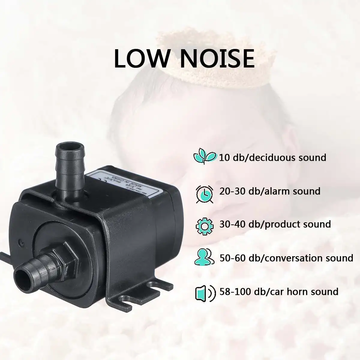DC12V 4,2 Вт бесщеточный микро погружной водяной насос мини 240л/ч IP68 Водонепроницаемый водяной насос мембранный аквариумный насос