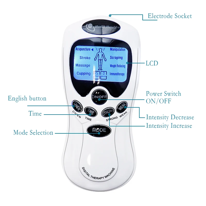Muscle Stimulator 8 Electrode Health Care Tens Acupuncture Electric Therapy Massageador Machine Pulse Body Slimming Sculptor Massager Apparatus