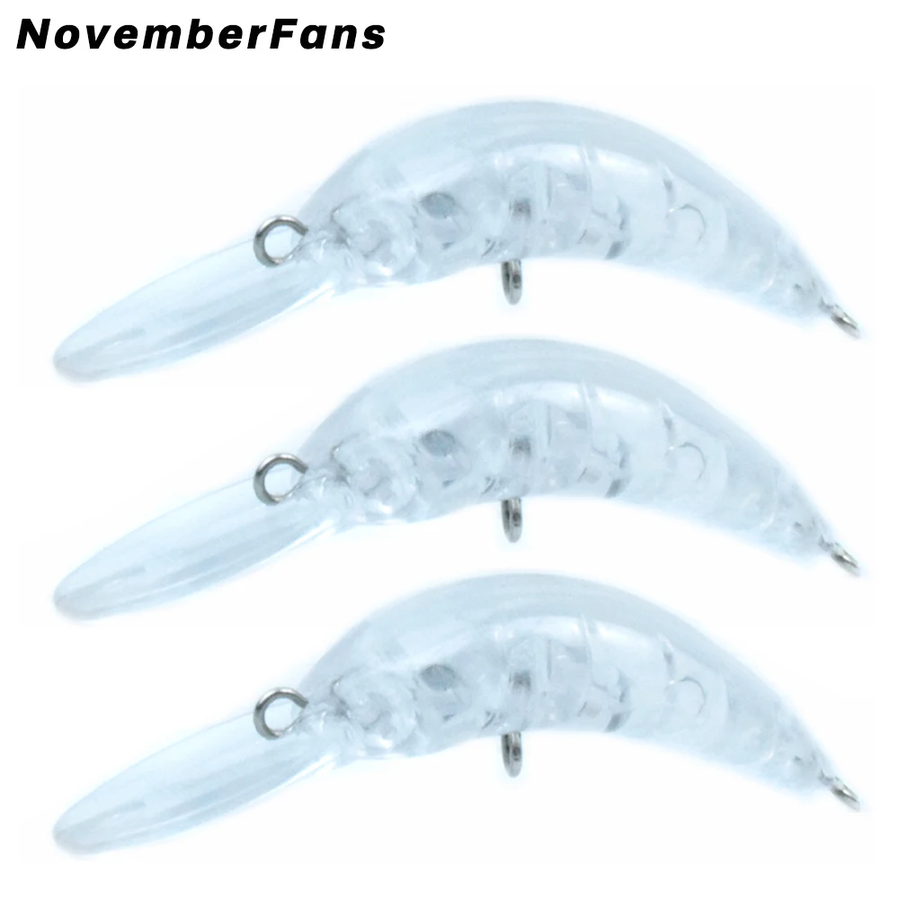 

Novemberfans 20PCS/LOT Unpainted Minnow Baits 5cm 2g Floating Mini Crank Wobblers Hard Artificial Fishing Lures Blanks DIY