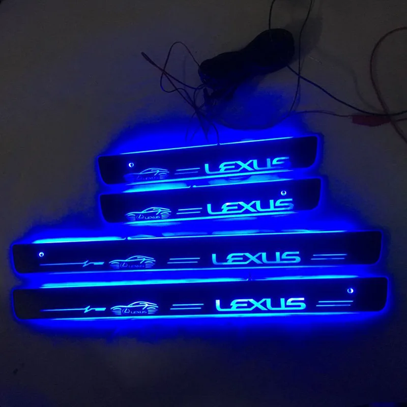4PCS/set Applicable to LEXUS Streaming colour LED Lamp Door sills Welcome Pedal/Dynamic Lighting Vehicle Threshold For LEXUS ES