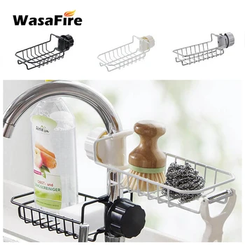 

Faucet Drain Rack Stainless Steel Sink Faucet Storage Organizer Sponge Cloth Kitchen Dish Rack Bathroom Towel Holder-Shelf Tool