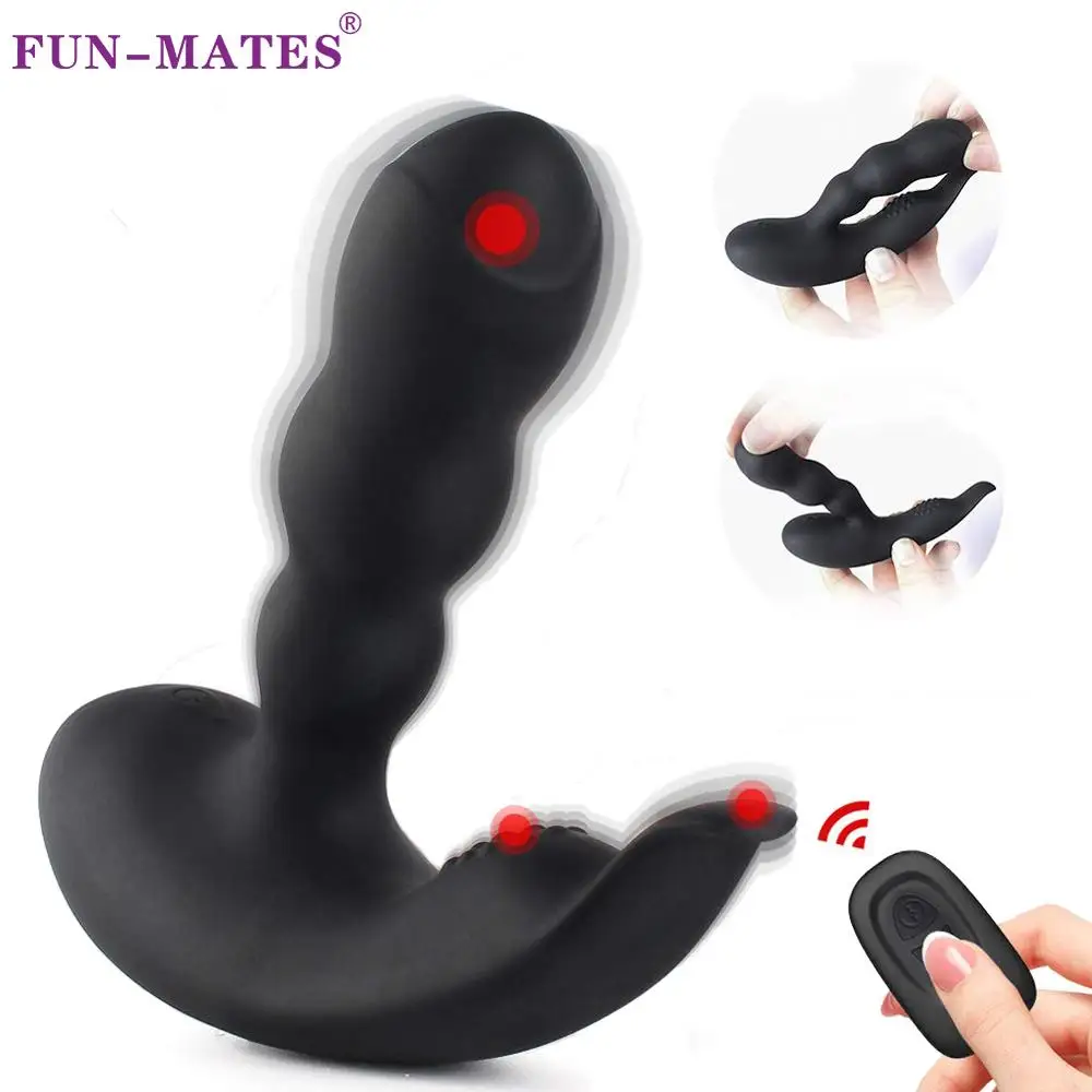 Massaggiatore della prostata Giocattoli anali maschili per uomini Butt Plug Vibratori Perle lunghe Plug anale vibrante Wireless Buttp p_voghion.com