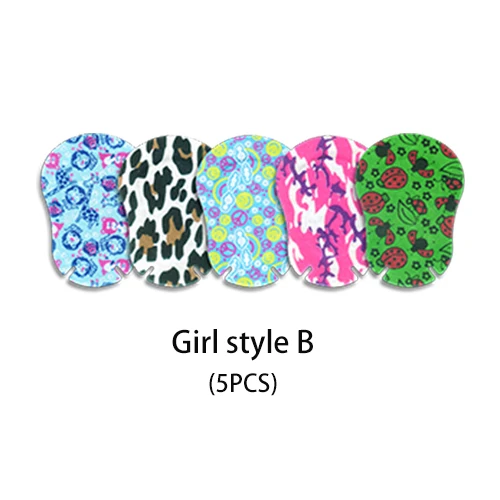New Children's Color Squint Amblyopia Eye Patch Eye Full Cover Opaque Child Amblyopia Training Orthoptic Eyeshade Large Pattern - Цвет: 5pcs Girl style B