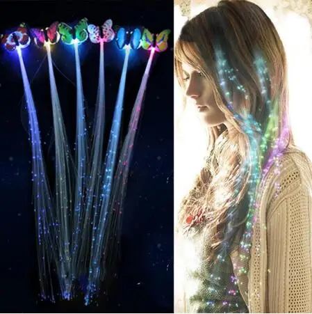 NEW 5 pc LED flashing for hair braid glowing Fluorescent Hairpin ornament girls toys New Year's | Игрушки и хобби