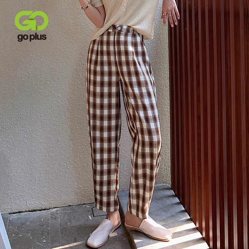 

GOPLUS Woman Pants Korean Style Striped Harem Trousers Women Summer Ankle-length Pants Pantalon Femme Spodnie Damskie C10586