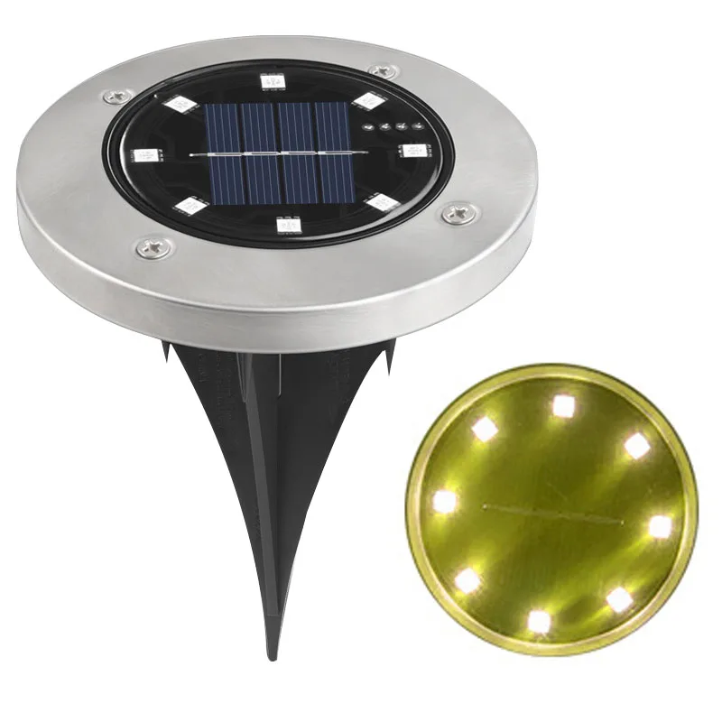 Solar Led Light Outdoor Waterproof Garden underground lamp Outdoor Lawn Waterproof Lighting Driveway Yard Garden Decoration solar pool lights Solar Lamps