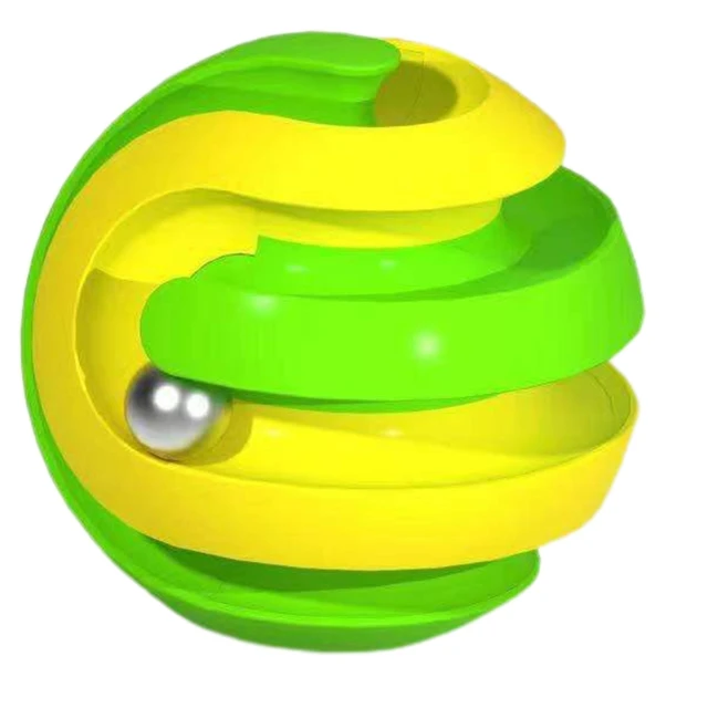 Adults Kids Colorful Hand Rotary Fidget Roller Stress Relief Cube Gyro with Bead Novelty Sensory Toy Anti Stress 4