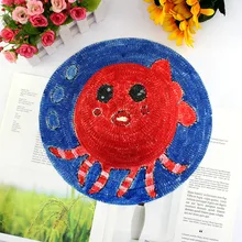 Tiao zhu детская соломенная шляпа с рисунком «сделай сам», граффити для детского сада, художественный материал, креативная цветная шляпа для рисования ручной работы