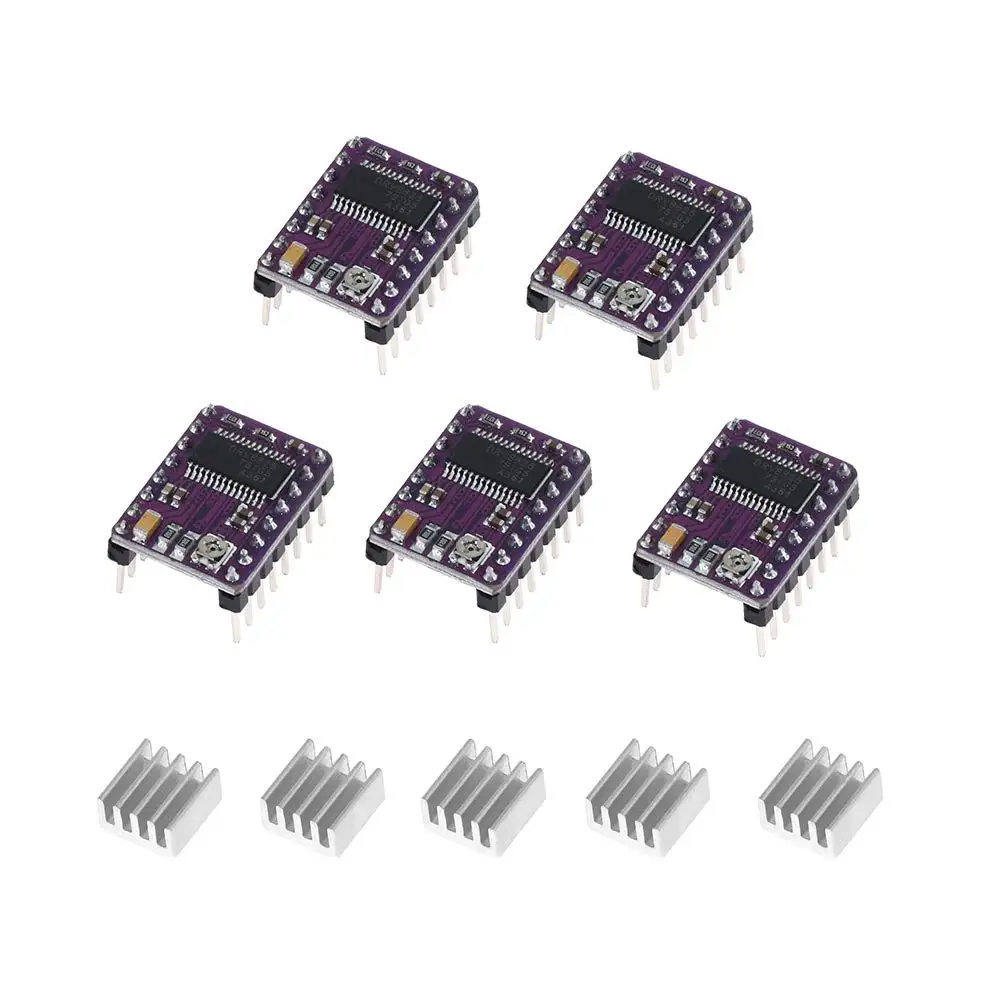 5pcs DRV8825 Ramps 1,6 материнская плата+ 5 шт. DRV8825 Драйвер шагового двигателя+ Mega 2560 R3 Reprap модель+ lcd 12864 - Цвет: 5pcs DRV8825