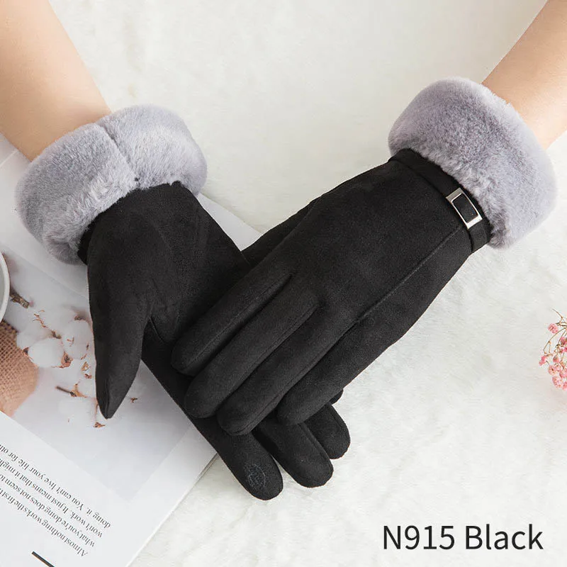 N915 Black 23 см многофункциональные зимние перчатки 1 пара ветрозащитные женские только для путешествий, сохраняющие тепло, ветрозащитные - Цвет: N915 Black