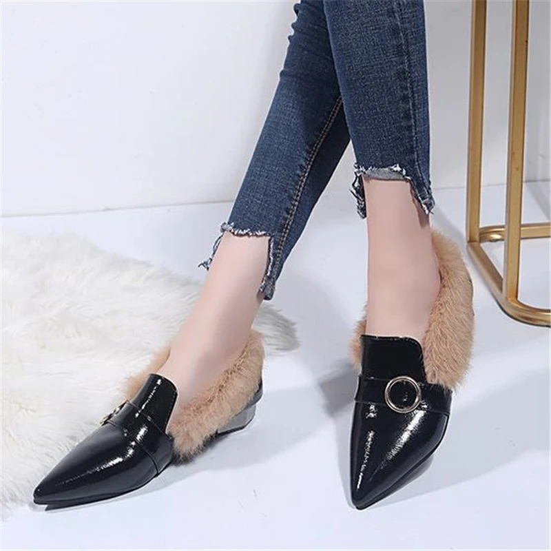 Ботинки на меху обувь Для женщин зимние ботинки с рисунком кролика комфортная