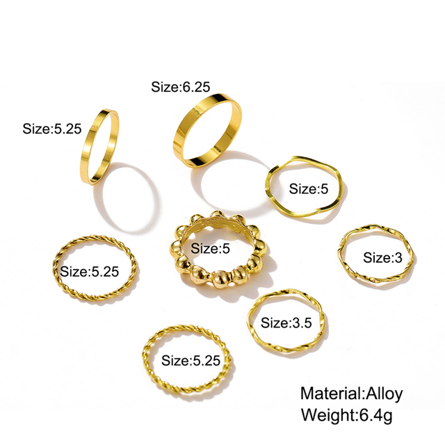 Punk Cool Hiphop Chain Rings Multi-layer Adjustable Open Finger Rings Set Alloy Man Rings for Women Party Gift Jewelry