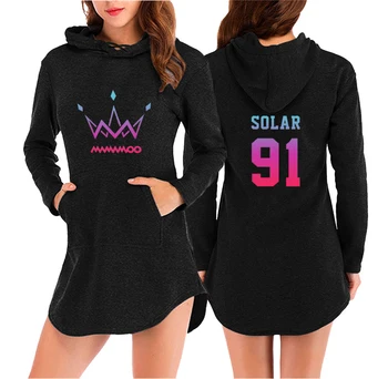 

MAMAMOO print Hoodies Dress fashion casual comfortable cool Popular Basic Street Hip Hop cool kawaii Women Autumn/Winter Dress
