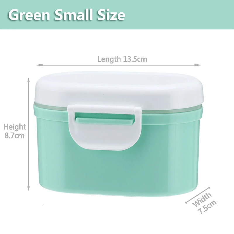 Green small size Контейнер для детского питания для хранения сухого молока BPAFree формула диспенсер Кормушка Для Детское питание для хранения молока для младенцев портативный - Цвет: Green small size