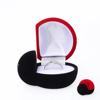 

Cute Red Black Dot Beetle Rings Jewelry Storage Box For Women Earrings Necklace Jewellery Gifts Cases Holder 21 Styles Available
